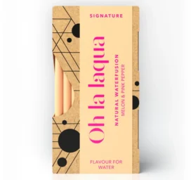 OH LA LAQUA Flavor Essence Water without Sugar and Sweeteners Melon & Pink Pepper, 10pcs