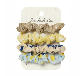 ROCKAHULA Kids Lemon Drop scrunchie hair ties, 4 pcs