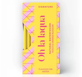 OH LA LAQUA Flavored water essence without sugar and sweeteners with Peach and orange blossom, 10pcs