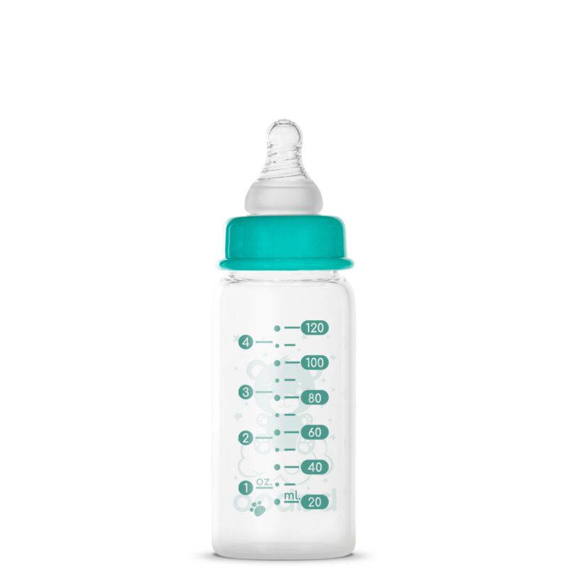 BABOO anti-colic borosilicate glass narrow-neck feeding bottle 0+ months, 120 ml - Image 5
