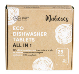 MULIERES ECO all-in-one dishwasher tablets, 25 pcs