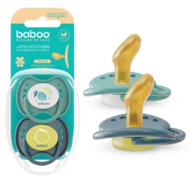 BABOO Calmy latex orthodontic pacifier Lagoon Fiesta 6+ months, 2 pcs