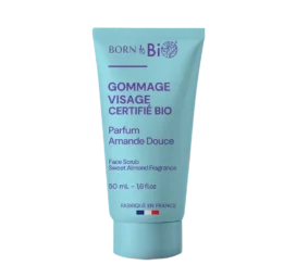 BORN TO BIO Gentle face scrub with organic sweet almond milk, 50ml