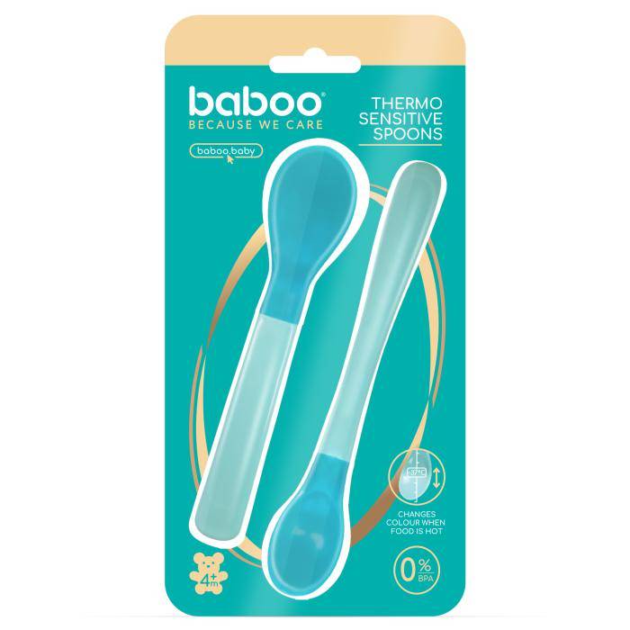 BABOO Heat-sensitive spoons Lagoon fiesta, 4+ months - Image 2