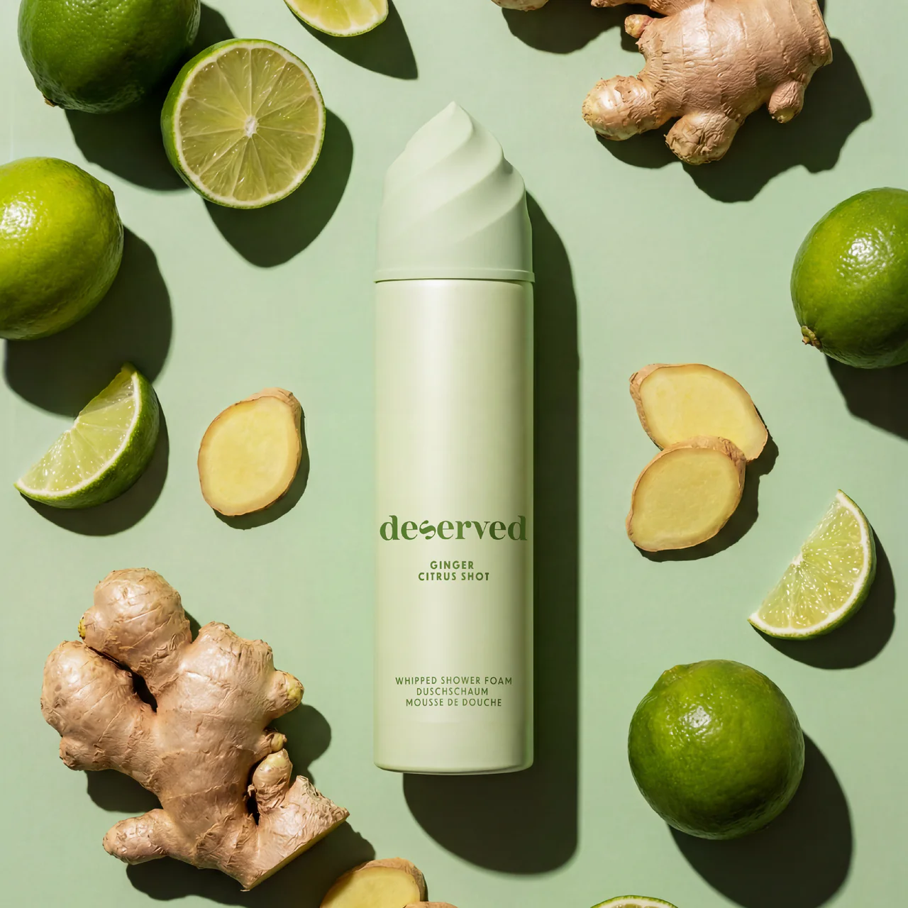 DESERVED Airy Shower Foam Ginger Citrus Shot, 250ml - Image 5