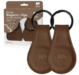 SIPO magnetic stroller clips with metal ring, 2 pcs