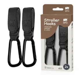 SIPO Universal stroller hooks, black, 2 pcs