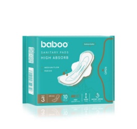 BABOO Ultra-thin high-absorbency sanitary pads Regular Flow, 10 pcs
