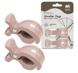 SIPO universal stroller clips, pink, 2 pcs