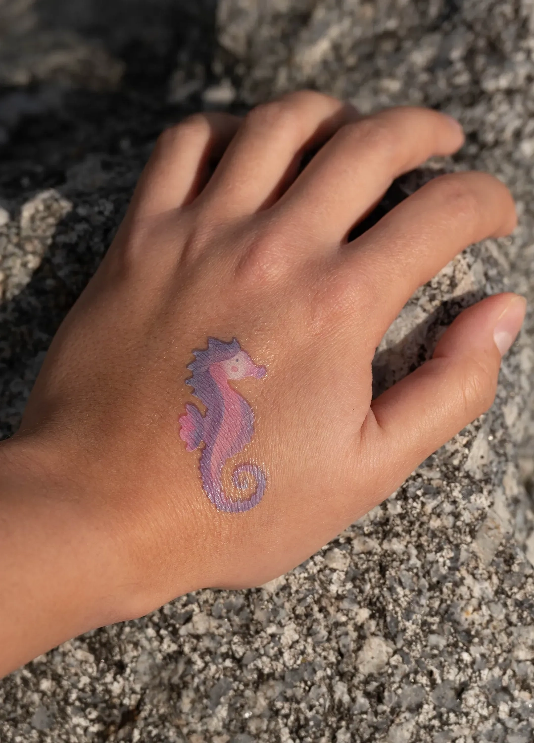 NAMAKI BIO face paint set: pink, light blue, silver, white, and temporary tattoos, Mermaid - Image 3