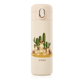 REER Integrated Straw Drinking Bottle for Children Beige, 350ml