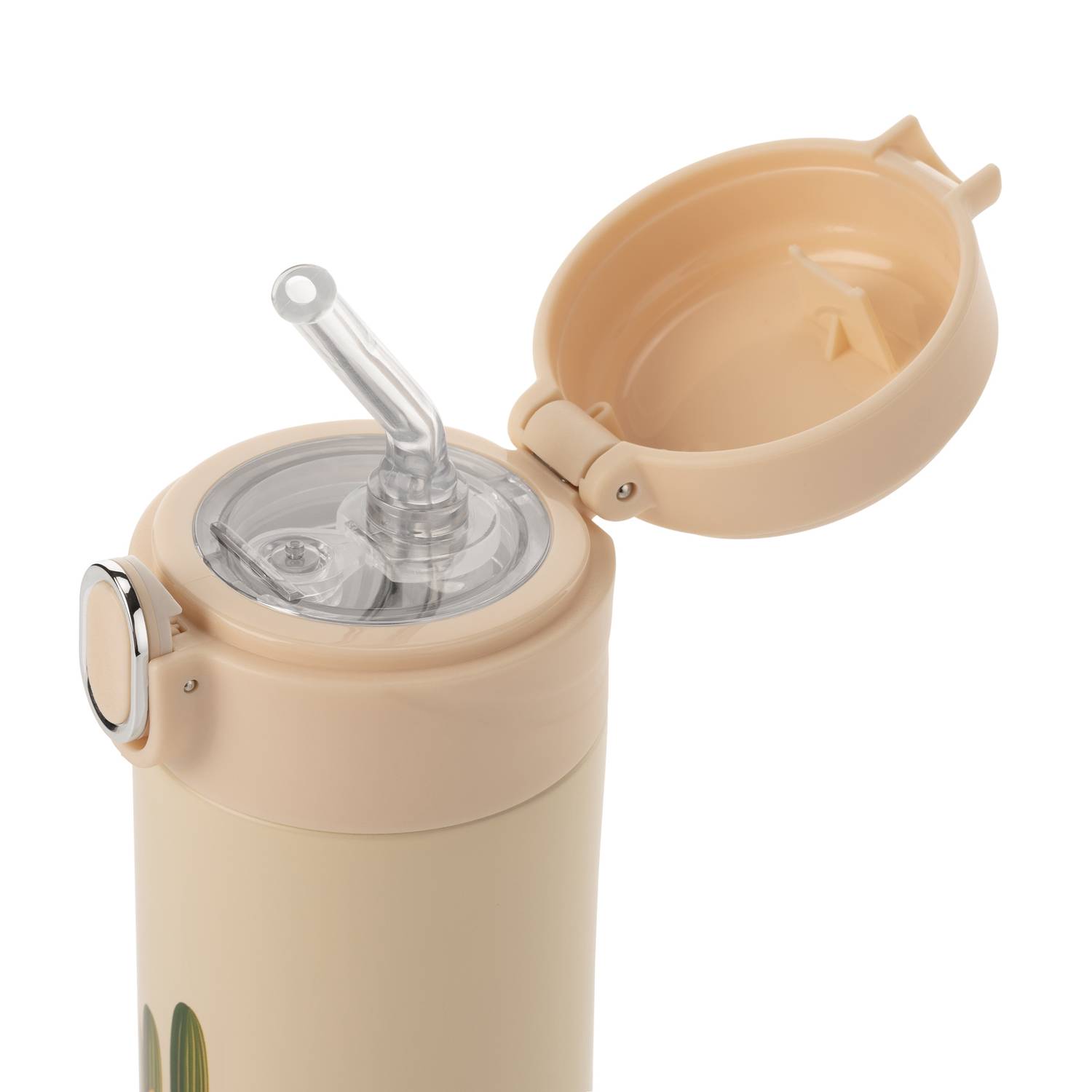 REER Integrated Straw Drinking Bottle for Children Beige, 350ml - Image 5