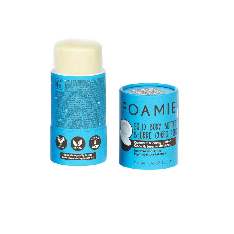FOAMIE Plastic-free moisturizing and nourishing solid body cream with cocoa, shea butter and coconut, 50 g
