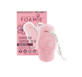 FOAMIE Hibiskiss solid shampoo for damaged hair with hibiscus flower and nettle extract, 80 g