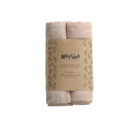 NATRUBA ultra-soft organic cotton muslin blankets, 2 pcs per pack, color Powder, 65*65 cm