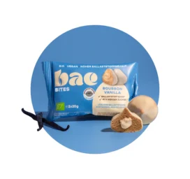 BAE Organic date bites filled with vanilla cream in Swiss chocolate glaze with Bourbon vanilla, 2x20g