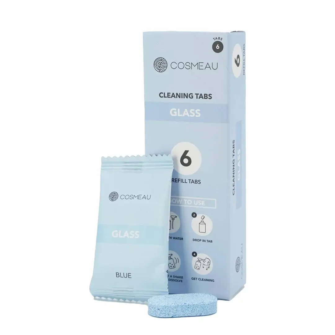 COSMEAU Fragrance-free cleaning tablet for cleaning glass surfaces Glass, 6 pcs