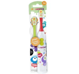 LES BABYGATORS Monsters electric children's toothbrush with 2 replaceable brush heads, 3+ years