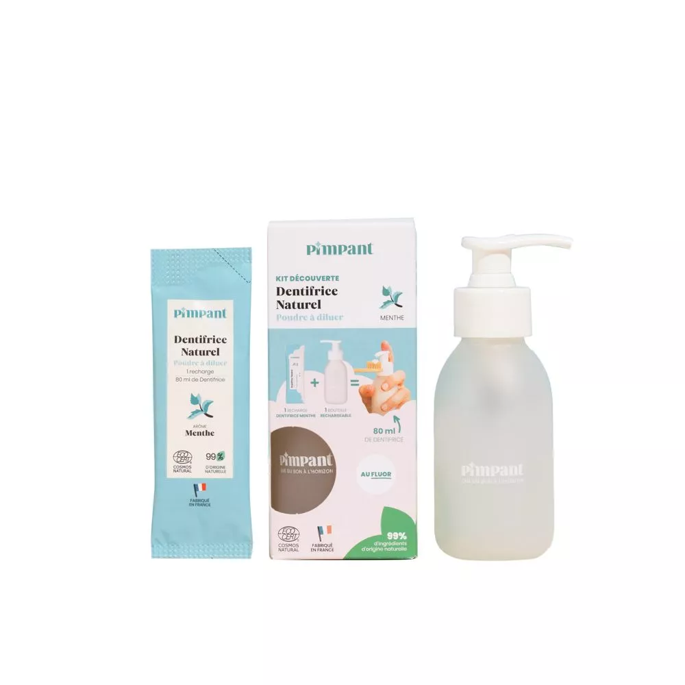 PIMPANT Mint-flavoured fluoride toothpaste starter kit, 80 ml