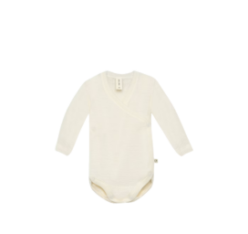 DILLING Silk-Wool Wrap Bodysuit for Newborns NATURE, size 44