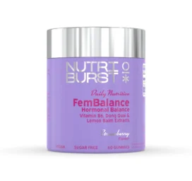 NUTRIBURST Daily Nutrition FemBalance gummies supporting hormonal balance with vitamin B6, lemon balm and dong quai, 60 pcs