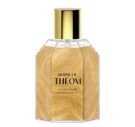 HOUSE OF THEOM Golden Daze body oil with shimmer particles, almond and grape seed oil, 80 ml