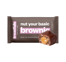 TREATFULS Dark Chocolate Bar with Brownie Filling Nut Your Basic Brownie, 2 × 20 g