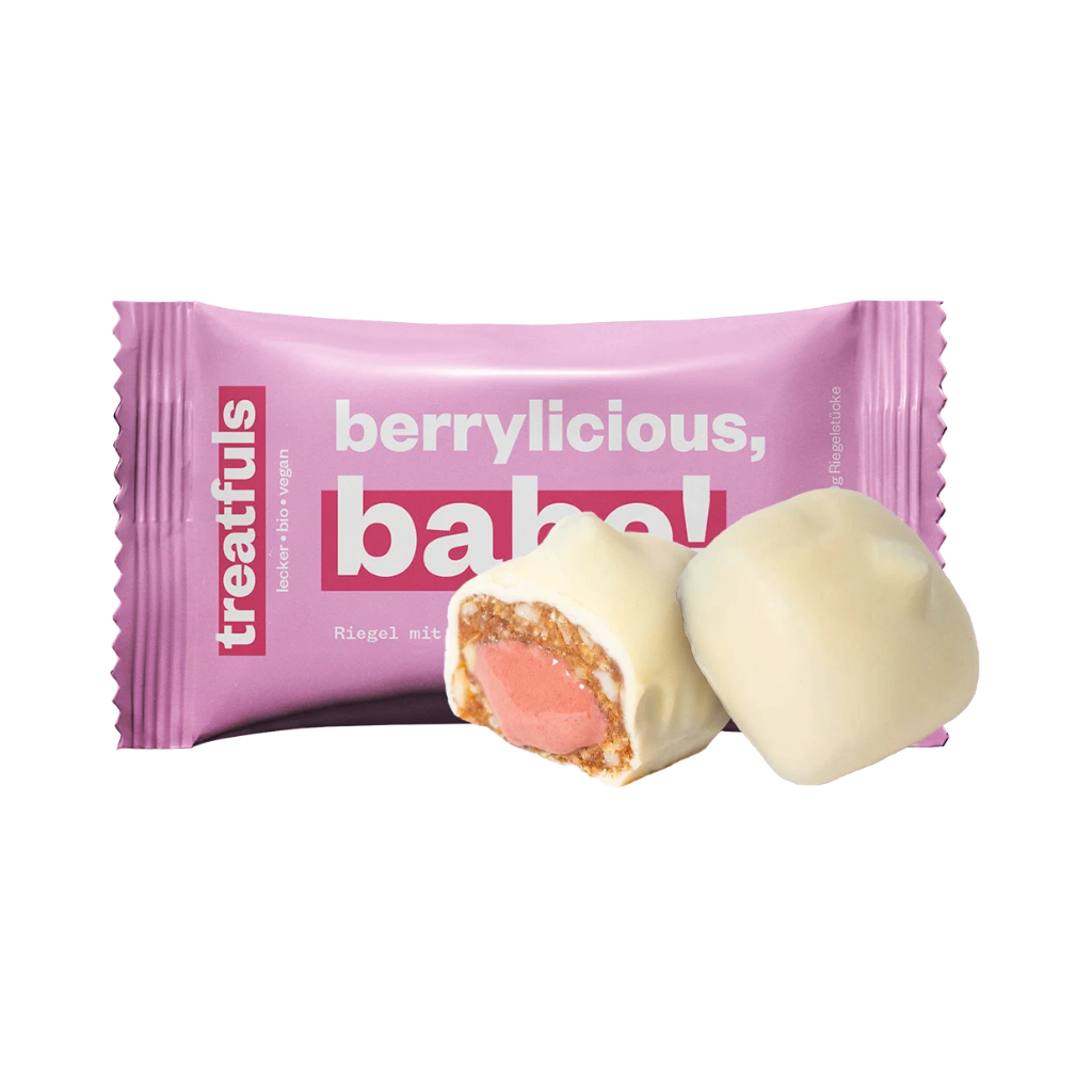 TREATFULS White chocolate bar with raspberry filling Berrylicious Babe, 2 × 20 g
