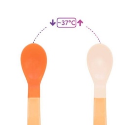 BABOO Heat-sensitive spoons Peachy Keen, 4+ months