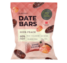 MYBITE Date Bar Sour Peach, 7 pcs total 100 g