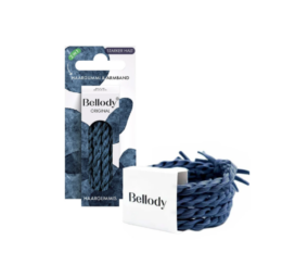 BELLODY Braided Hair Ties Blue Jeans, 4 pcs