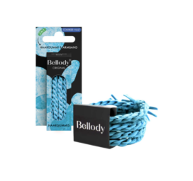 BELLODY Braided Hair Ties Mykonos Blue, 4 pcs