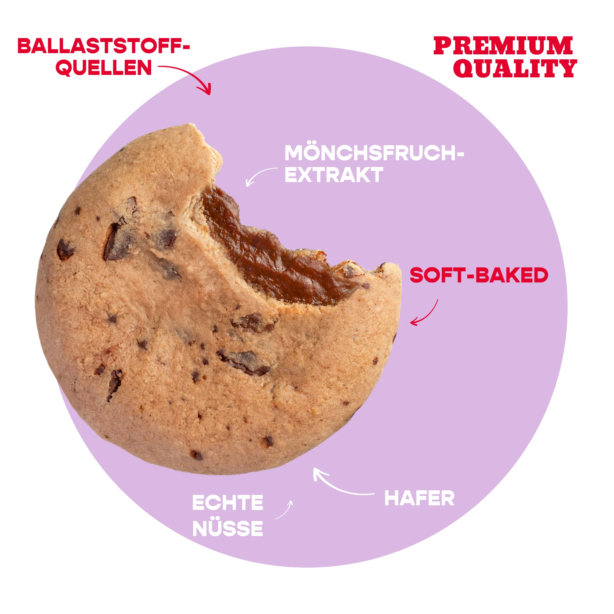 BAE Baked vegan cookies with nougat cream filling Nougat, 45g - Image 2